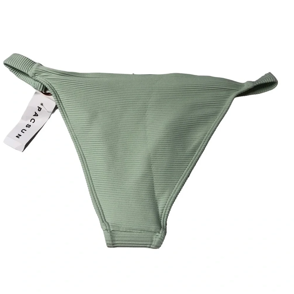 NWT Green Pacsun L.A. Hearts Sydney Ribbed Bikini Bottoms‎ Size Medium